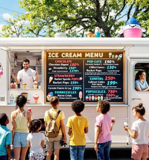 ice cream truck menu